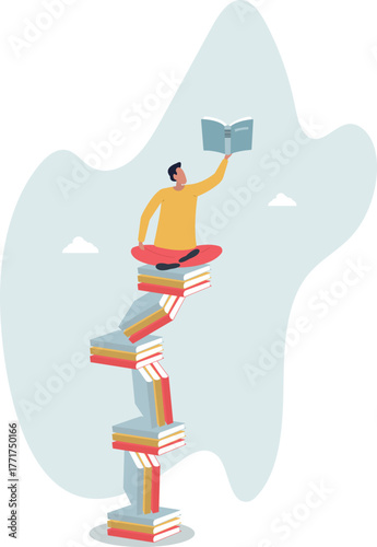 Best book to help entrepreneur success in business, knowledge or skill to succeed and overcome obstacle concept.life and employment of people.