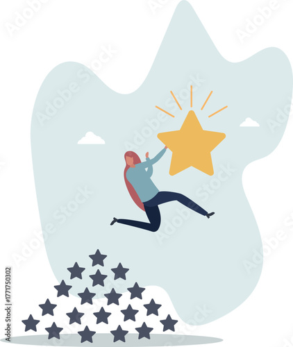 Quality vs quantity, management to assure excellent work outcome, working attitude to deliver superior result concept.life and employment of people.