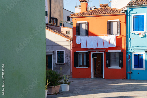 Colorful Houses of Burano Island, Venice, Italy