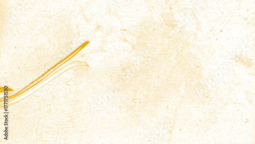 Beige paper texture background with light brush stroke isolated on transparent background