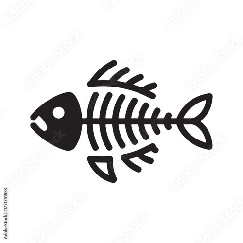 fish on a plate. vector eps 10