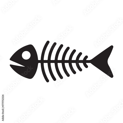 fish on a plate. vector eps 10