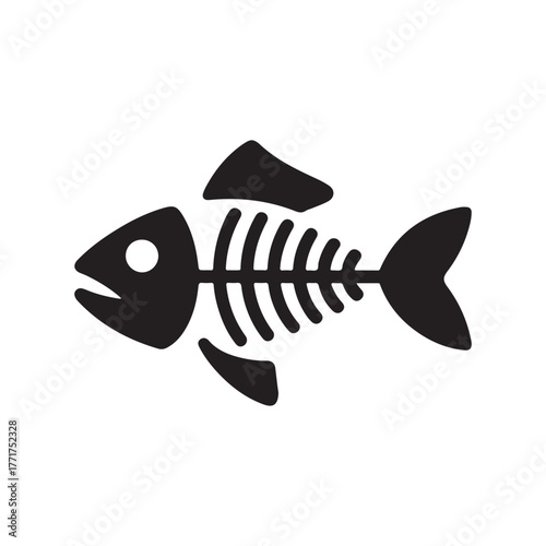 fish on a plate. vector eps 10