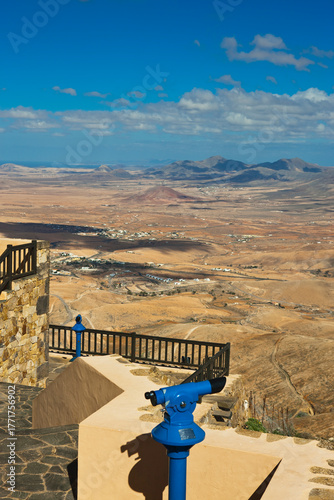 View to Valle de Santa Ines from Mirador Morro Velosa Betancuria Antigua Fuerteventura Canary Islands Spain