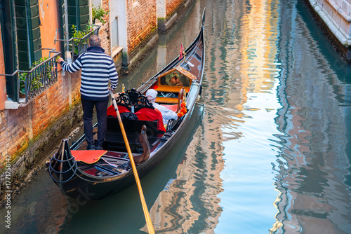 Picturesque Street and Bridge in Venice, Italy