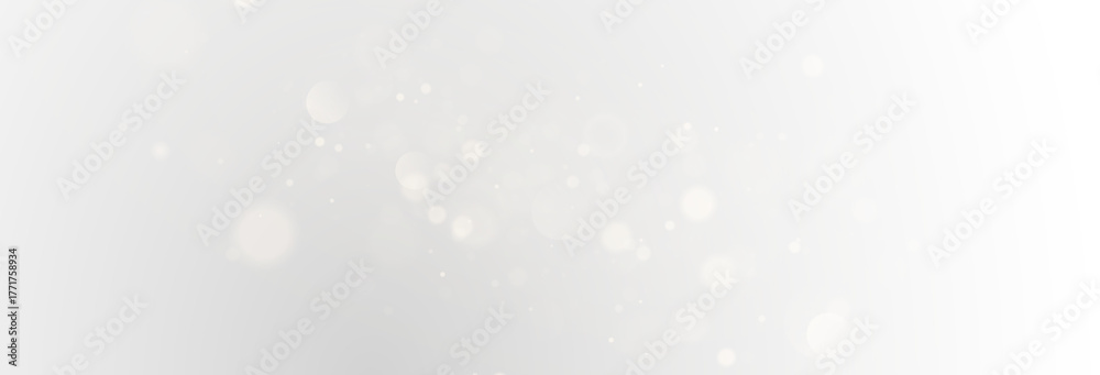 Fototapeta premium Christmas glowing bokeh confetti light and glitter texture overlay for your design. Festive sparkling gold dust png. Holiday powder dust for cards, invitations, banners, advertising.