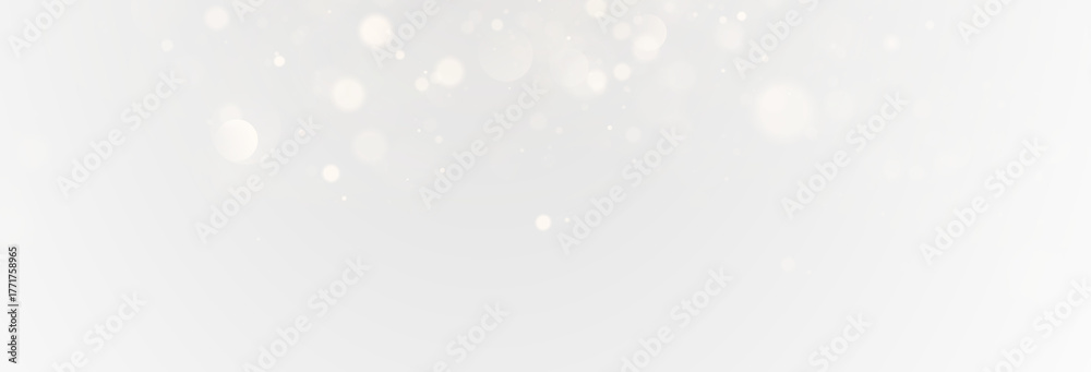 Fototapeta premium Christmas glowing bokeh confetti light and glitter texture overlay for your design. Festive sparkling gold dust png. Holiday powder dust for cards, invitations, banners, advertising.