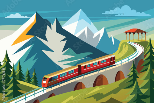 Minimalist Design of a High Mountain Railway