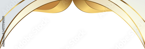 Elegant soft gold and champagne foil wave corner border with smooth metallic champagne curve corner, ideal for luxury invitations, packaging, labels, and premium graphic templates.