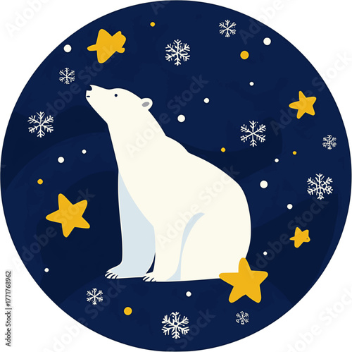 Polar bear vector illustration