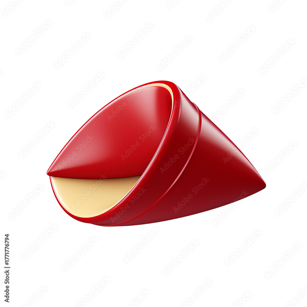 Fototapeta premium A vibrant, playful depiction of a red food container ready for delicious snacks, highlighting fun and creativity.