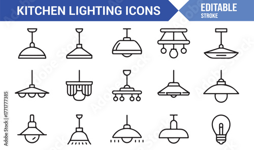 Decorative Kitchen Light Icons – Elegant Line Art Lamp Collection