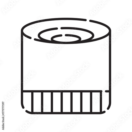 foil filter black line icon. Vector isolated element