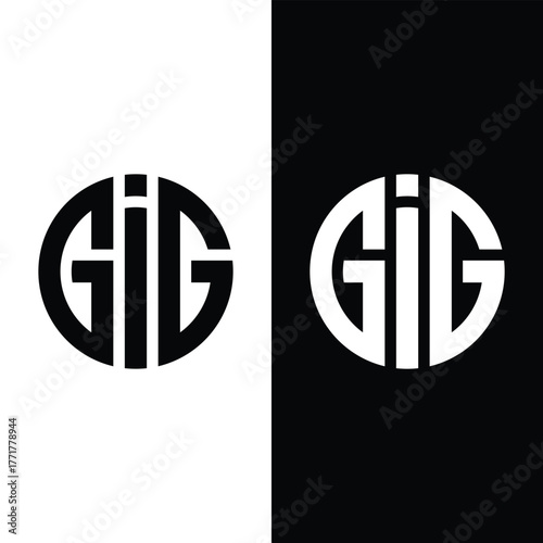 Letter GIG Monogram Stock Illustrations, Vectors and Clipart.