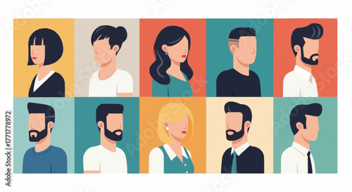 Diverse portraits showcasing various individuals in a grid format.