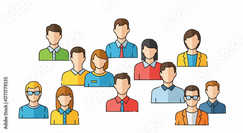 Diverse Group of People Representing a Team or Community.