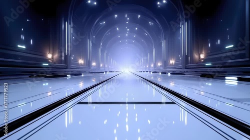 Futuristic Highway Tunnel with a Sci-Fi Feel