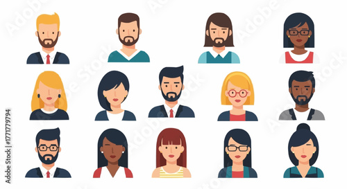 Diverse group of people portraits showcasing various expressions and appearances.