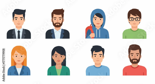 Diverse group of people portraits showcasing various expressions and appearances in a collection.