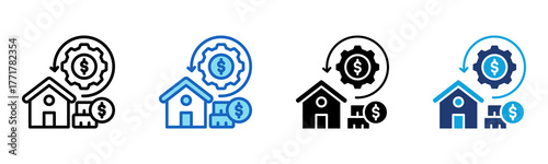 Return On Assets icon Multi Style Vector Illustration
