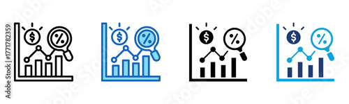 Ebitda icon Multi Style Vector Illustration
