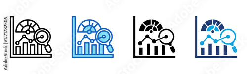 Bench Marking icon Multi Style Vector Illustration