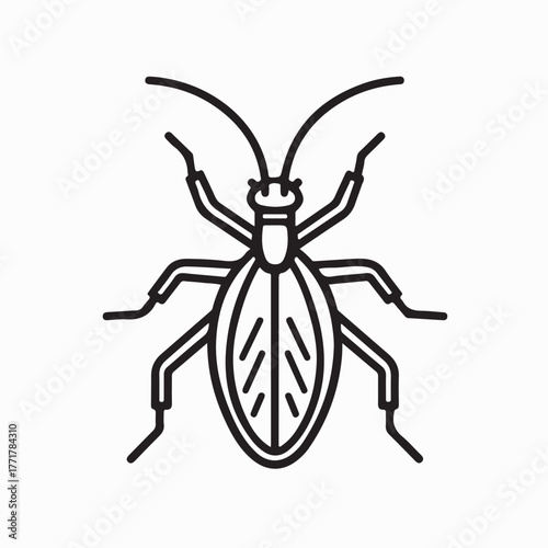 Cartoon Cockroach Icon Vector Design isolated on white background