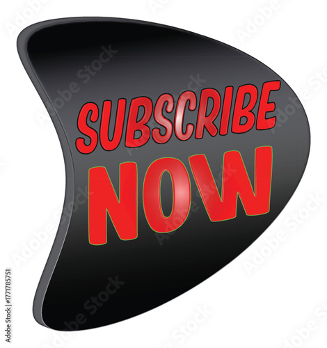 3D Subscribe Now Button | Modern Red and Black Social Media Badge Vector Design

A modern 3D “Subscribe Now” button designed in red and black gradient style. Perfect for YouTube, social media call-to-