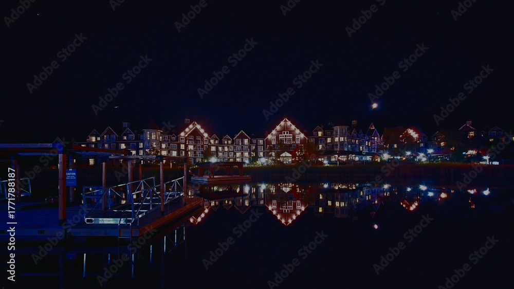 Fototapeta premium night city lights