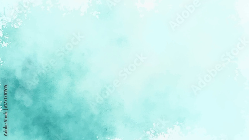 Abstract soft pastel watercolor with gentle shades of light cyan and white blending seamlessly. Smooth gradients and subtle cloud-like transitions. Calm, airy, and minimalistic, evoking , tranquility.