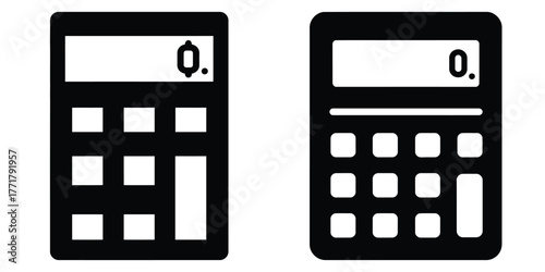 business calculator icon vector set