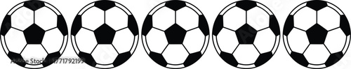 Soccer balls vector illustration football game sport equipment
