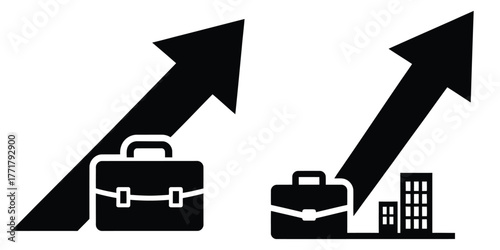 business direction icon vector set