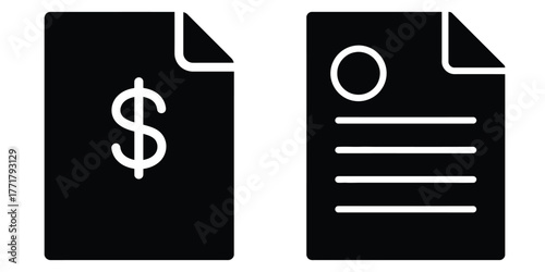 business file icon vector set