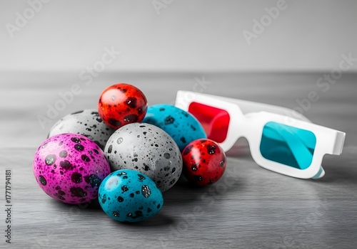 Vibrant Speckled Eggs and 3D Glasses