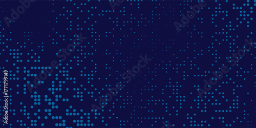 blue wavy halftone background. Dot pop art simple sport style vector.