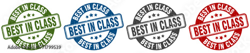 best in class stamp. best in class round stamp set isolated on white background