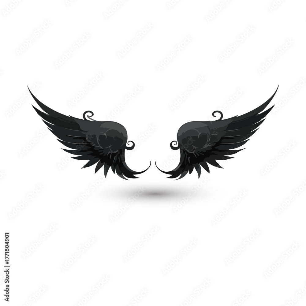 Fototapeta premium Wings black