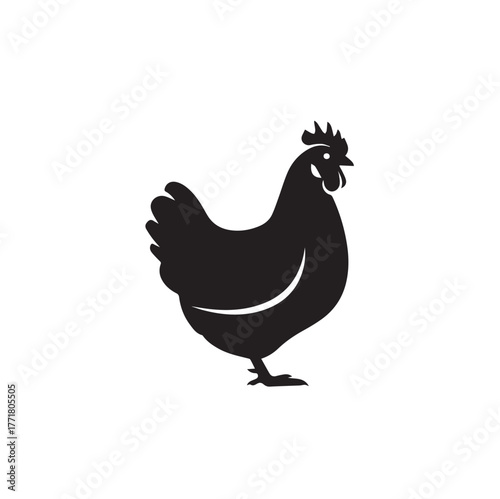"Chicken Silhouette Icon"