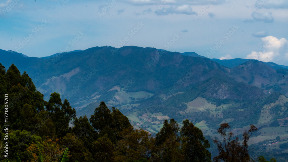 Fototapeta premium Mountain Countryside Rural Houses Baú Rock São Bento Sapucaí São Paulo Brazil South America Climbing Points Travel Tourism Adventure Landscape Nature Valley Hilltop Scenic Destination Horizon Outdoor