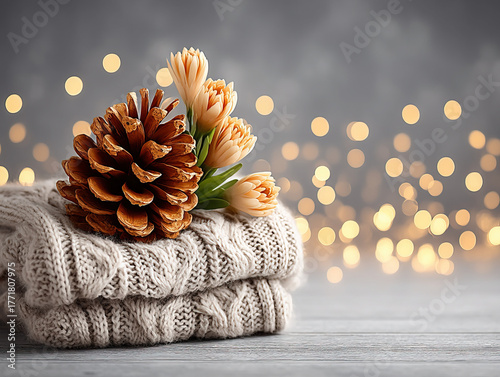 a decorative Christmas pine...