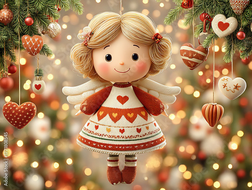 an angel on a Christmas tree
