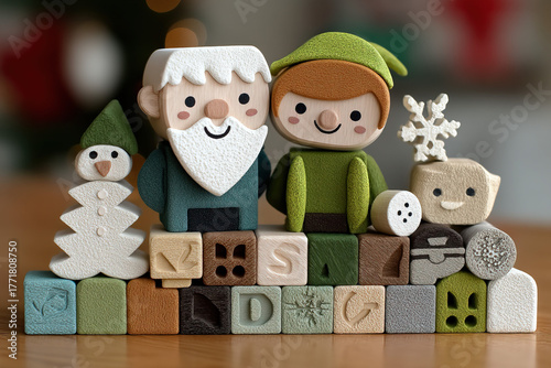 Young elves learning toy cr...