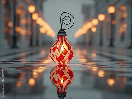 broken Christmas bulb on th...