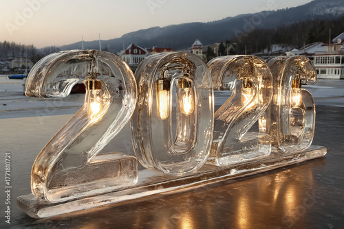 Giant 2026 numbers made of ...