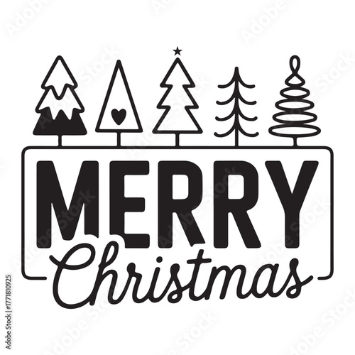 Merry Christmas, Digital Download, Christmas Design Clipart