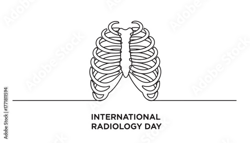 Rib cage illustration for international radiology day