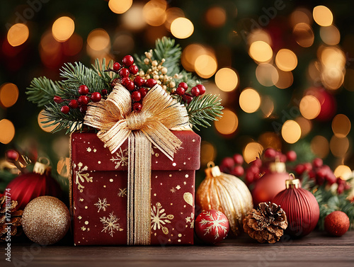red Christmas parcel