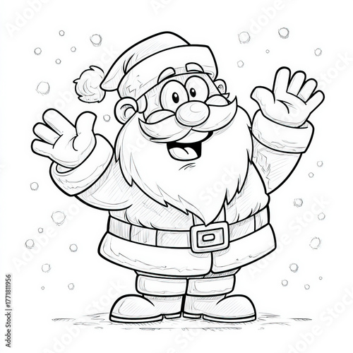 Outline of Santa Claus Wavi...