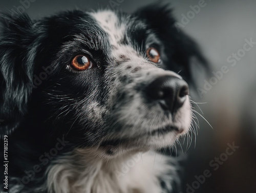 dog rash: A close-up of a d...